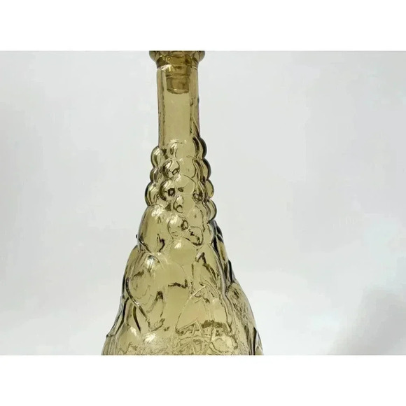 Empoli Ultra Tall Yellow Fruit & Grapes Midcentury Glass Genie Bottle - Picture 3 of 10